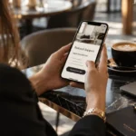 Buying a Raya Referral guide showing a person reviewing private dating app referral support on a smartphone.